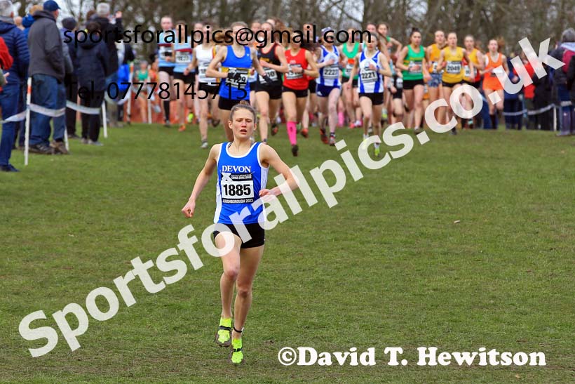 Womens Under-17s 2023 UK CAU Inter Counties Cross Country Champs, Prestwold Hall, Loughborough. Photo: David T. Hewitson/Sports for All Pics
